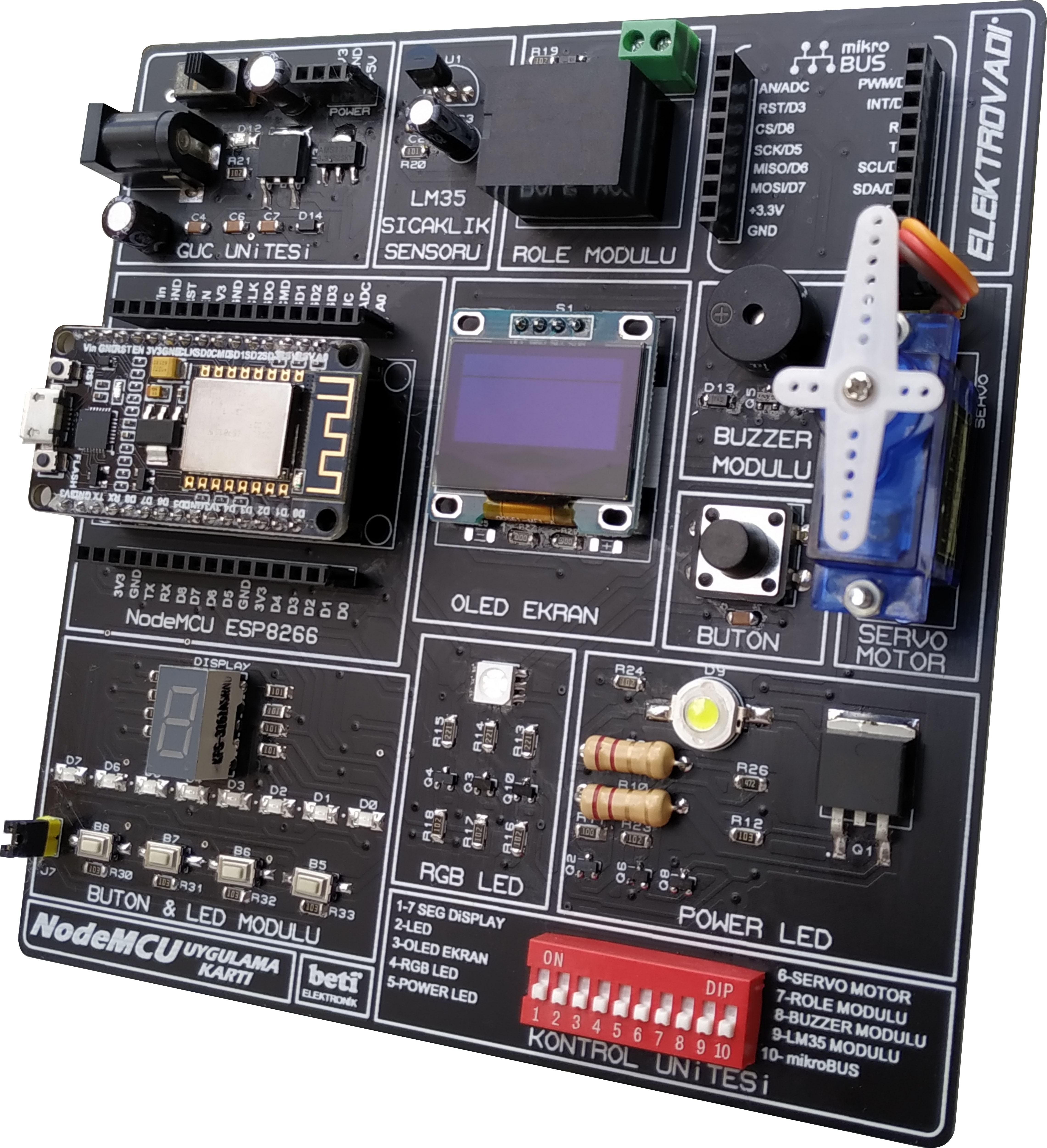 NodeMCU IoT Uygulama Kartı