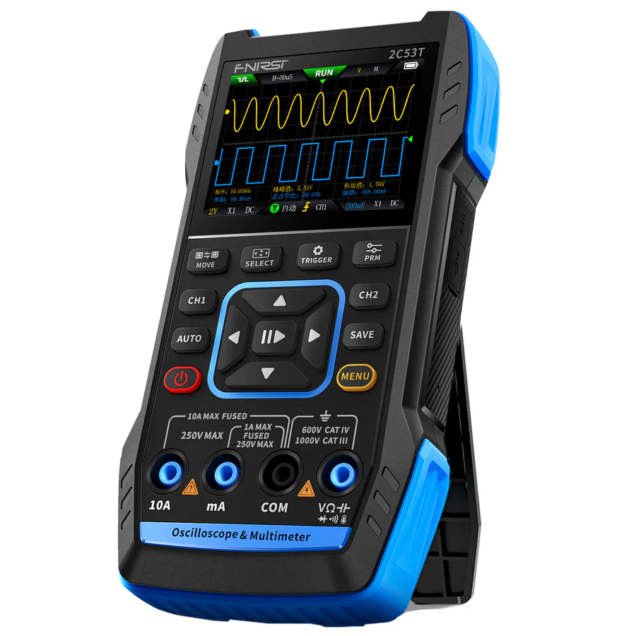 2C53T 3in1 50MHz 2 Kanal  250MSa/s El Tipi Dijital Osiloskop & Multimetre & Sinyal Jeneratörü