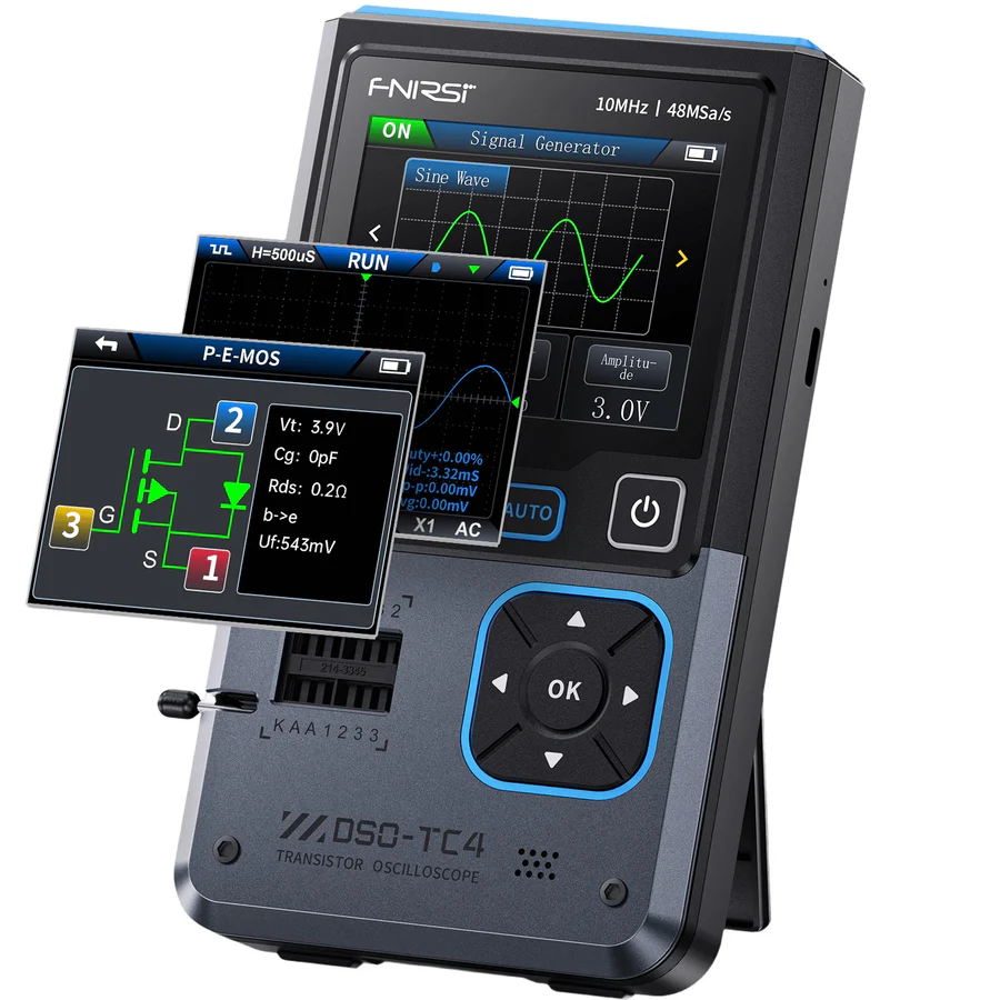 DSO-TC4 El Tipi Dijital Osiloskop & Transistör Test Cihazı & Sinyal Jeneratörü