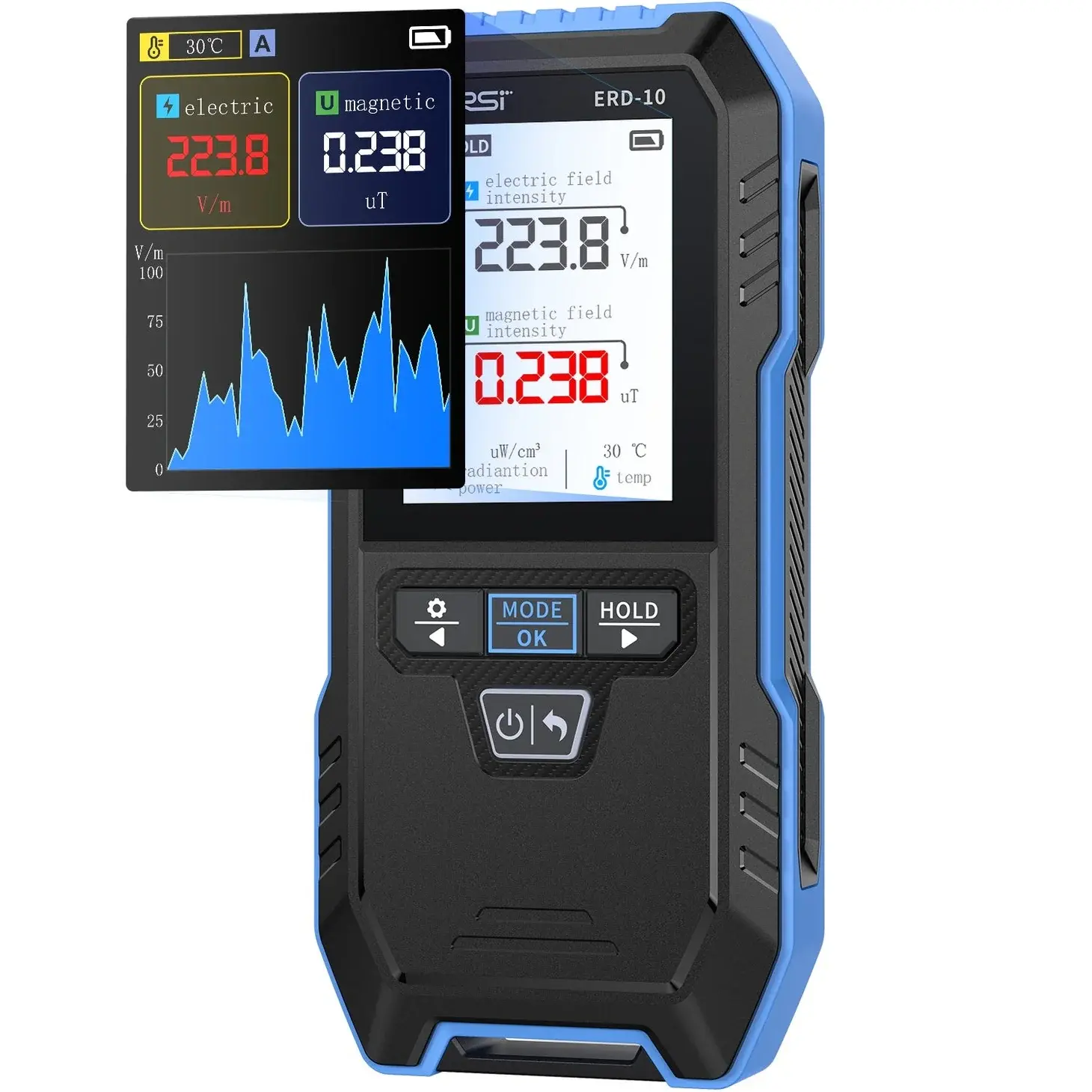 FNIRSI ERD-10 4'ü 1 Arada Elektromanyetik Radyasyon Dedektörü