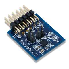 Pmod ACL2: 3-axis MEMS Accelerometer