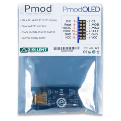 Pmod OLED: 128 x 32 Pixel Monochromatic OLED Display
