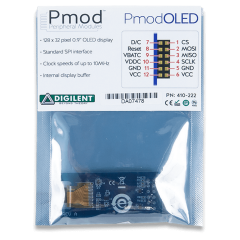 Pmod OLED: 128 x 32 Pixel Monochromatic OLED Display