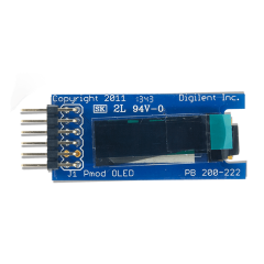 Pmod OLED: 128 x 32 Pixel Monochromatic OLED Display
