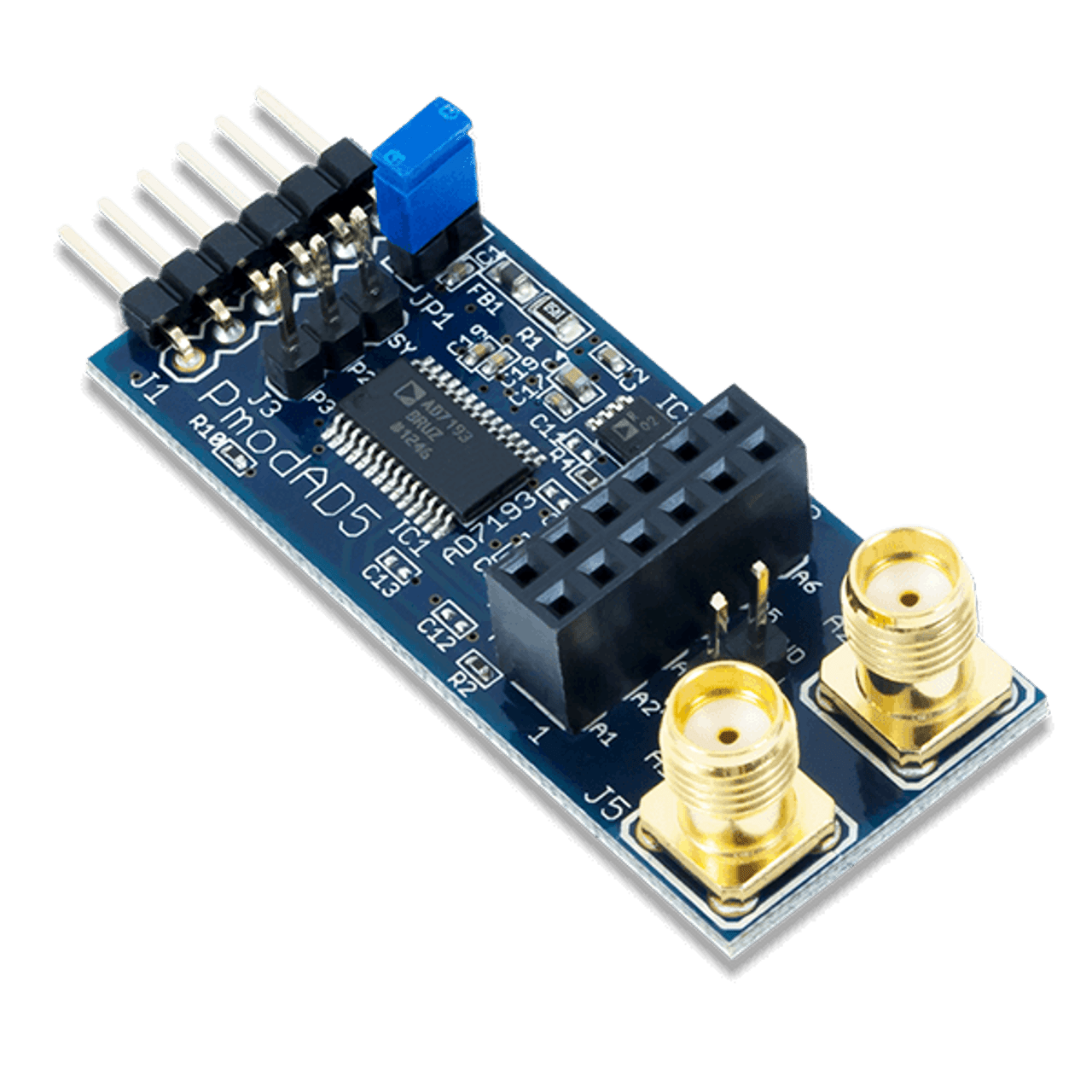 Pmod AD5: 4-channel 4.8 kHz 24-bit A/D Converter
