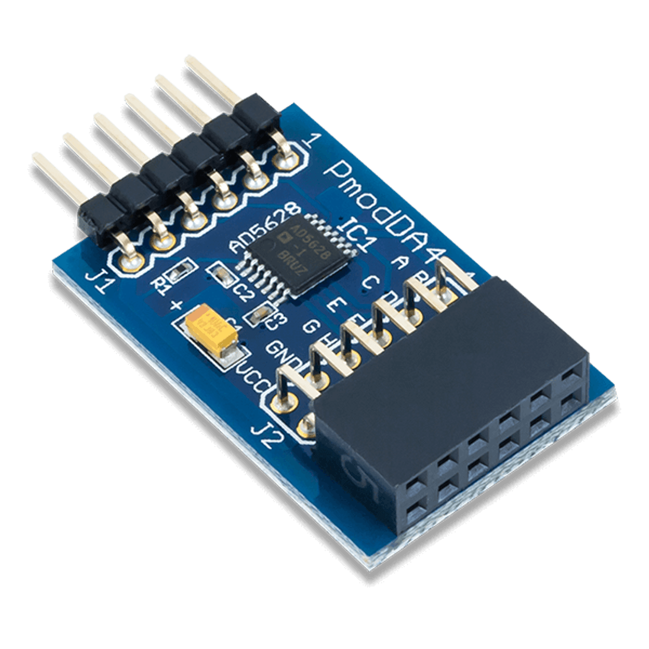 Pmod DA4: Eight 12-bit D/A Outputs