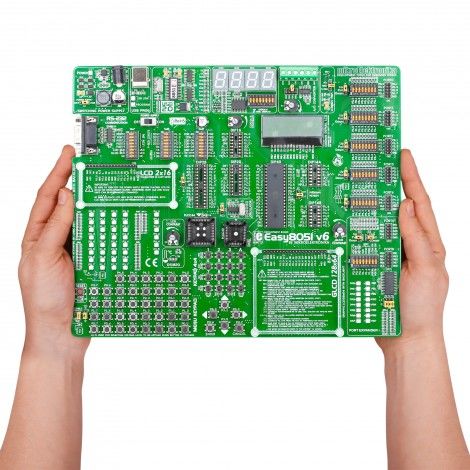 Easy8051 v6 Uygulama ve Geliştirme Kartı