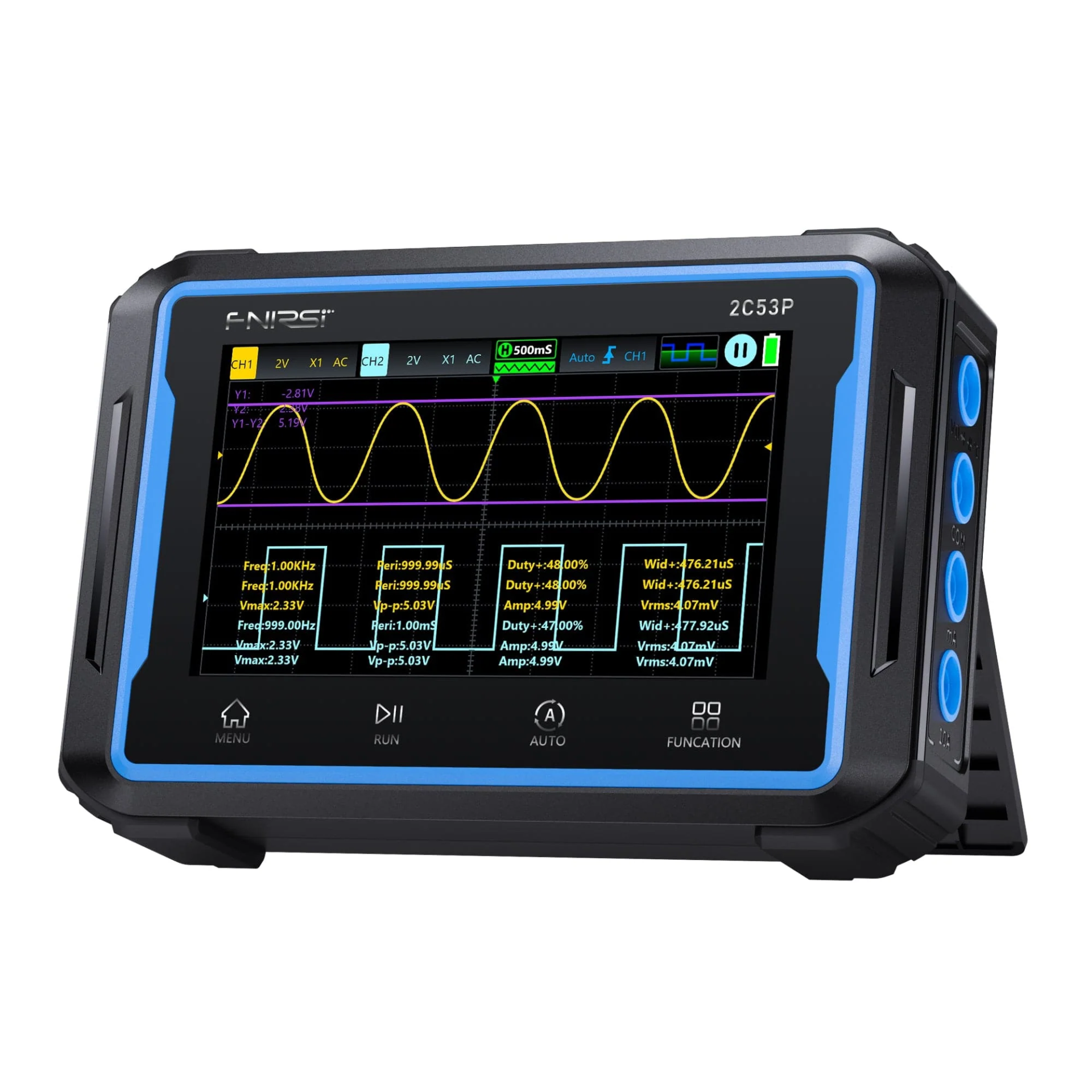 2C53P 3in1 50MHz 2 Kanal  250MSa/s El Tipi Dijital Tablet Osiloskop & Multimetre & Sinyal Jeneratörü